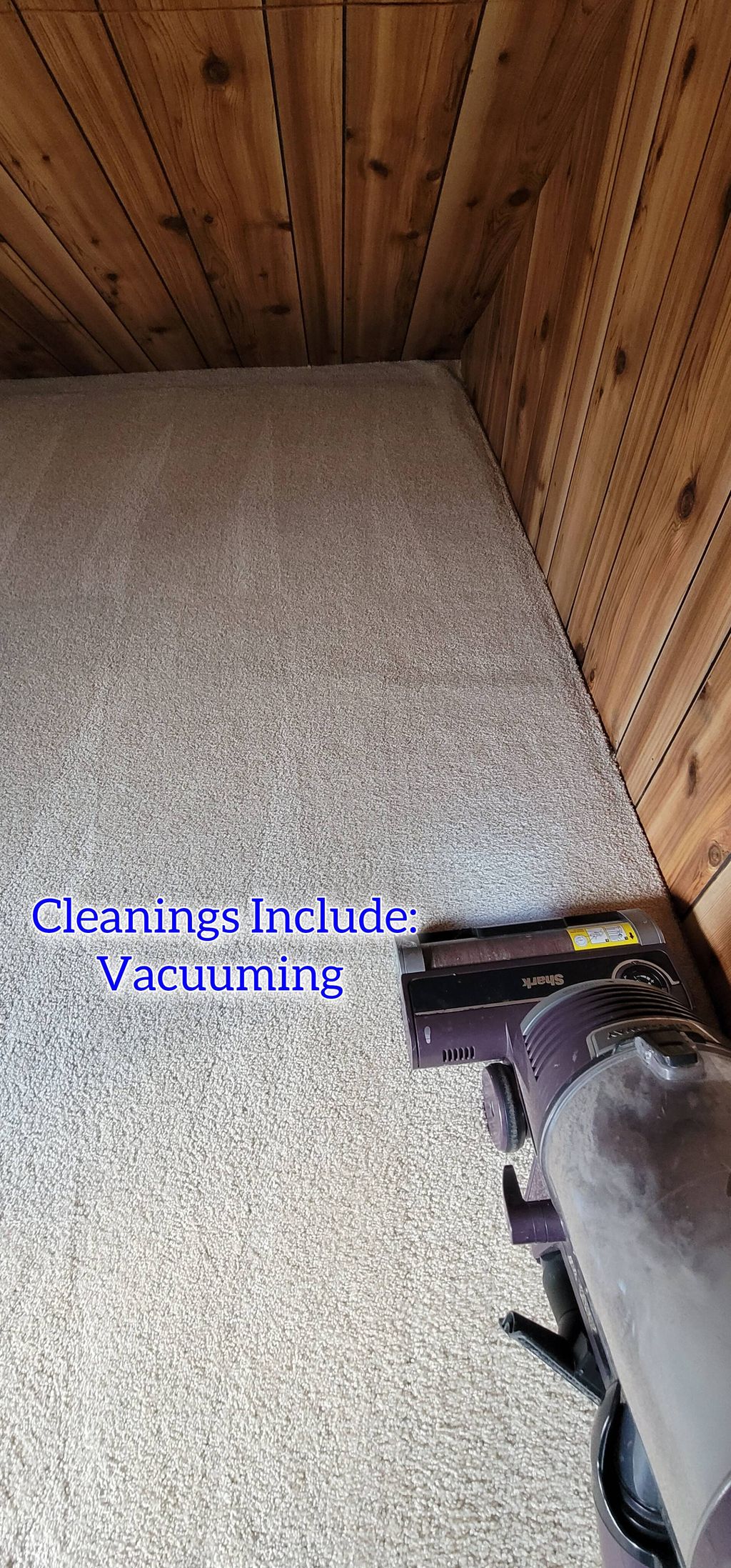 Cleanings Include Vacuuming 