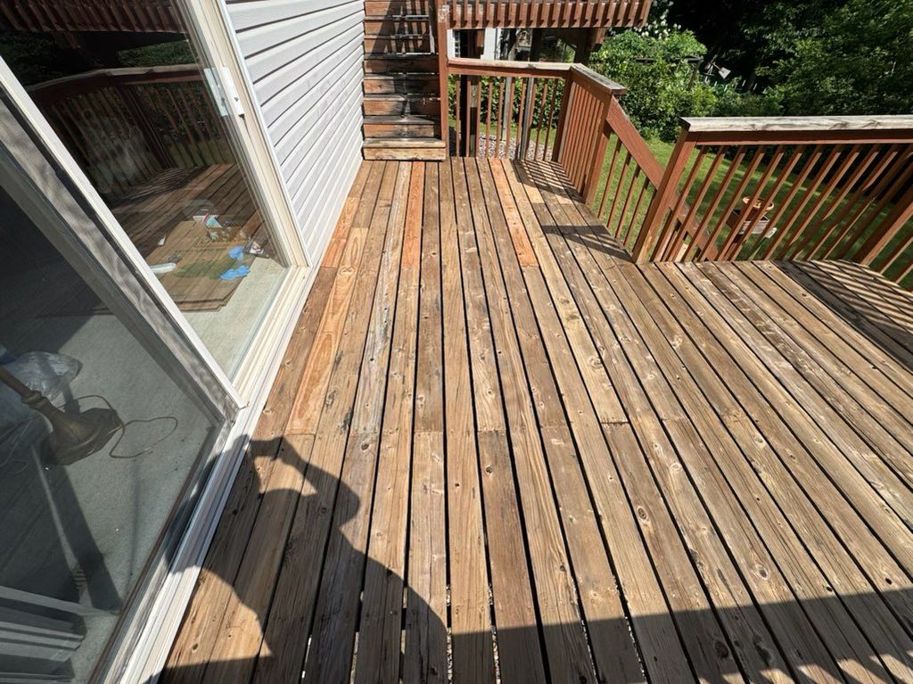 Replaced rotten decking boards.