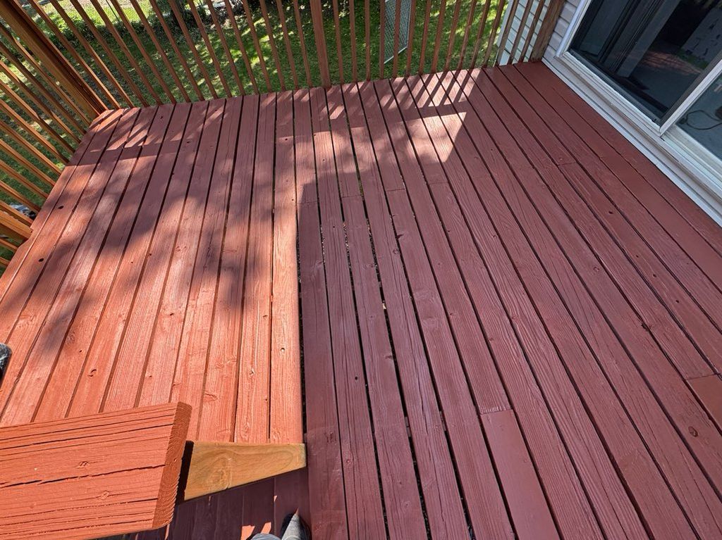 Stained deck