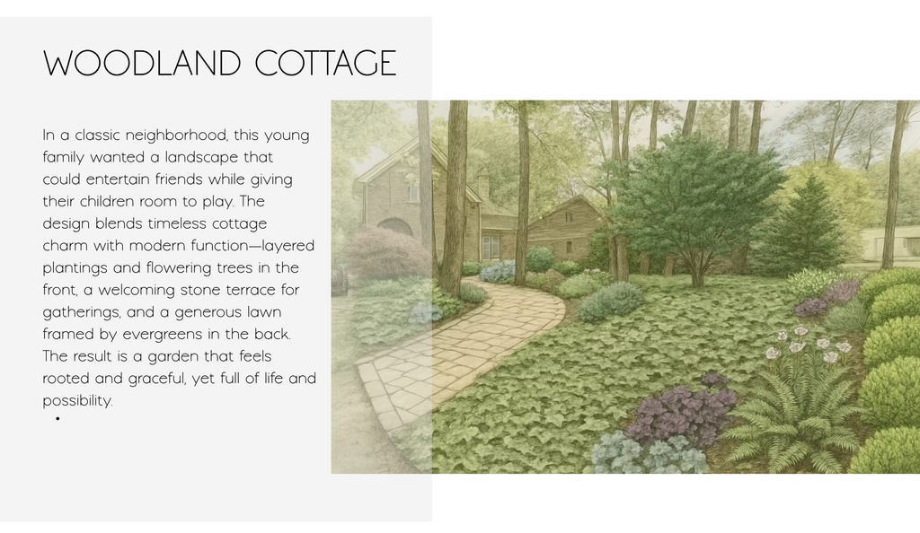 design style. woodland cottage