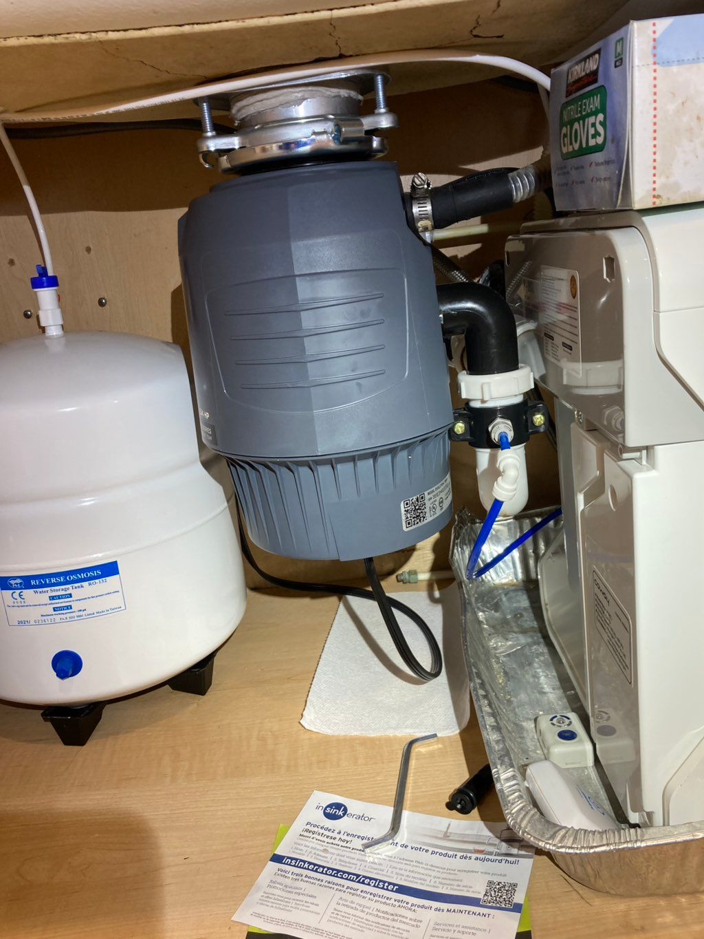 New garbage disposal replaced 