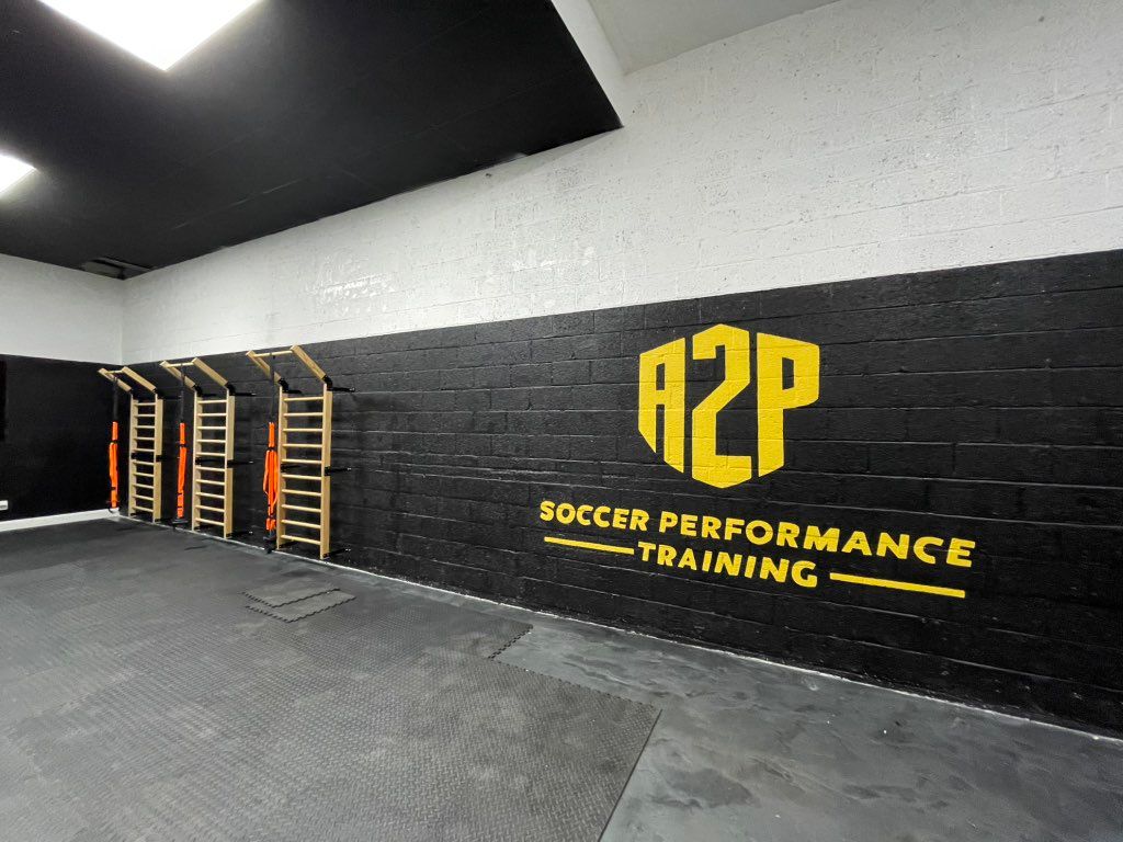 Logo painted for A2P Fitness Soccer Training, 275 