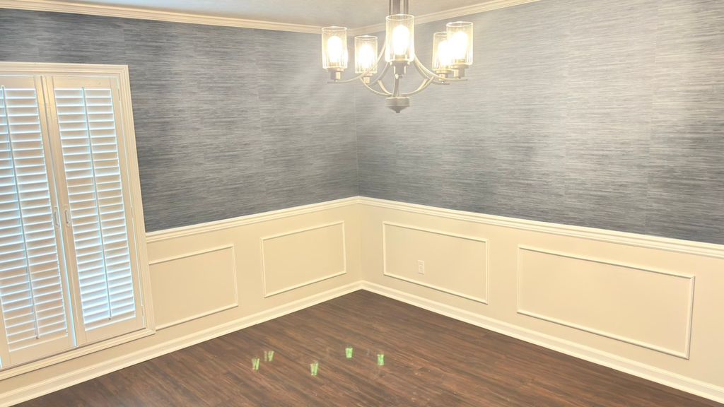 After Wallpaper and Wainscoting panel installation