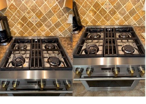 Stove top before and after