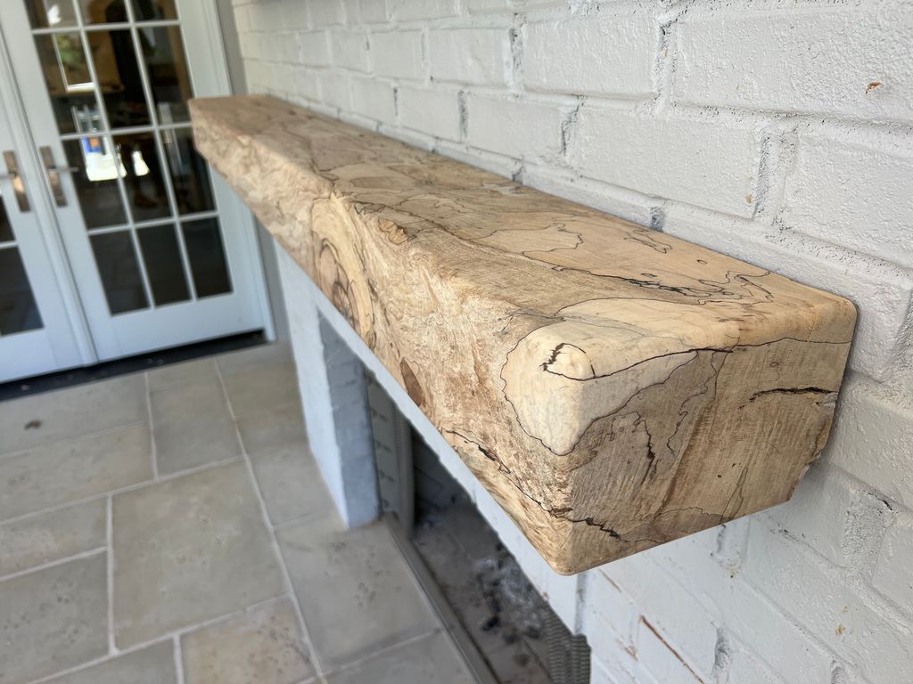 Spalted maple mantle