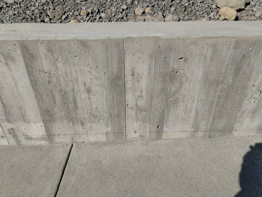 Board Form Retaining Wall
