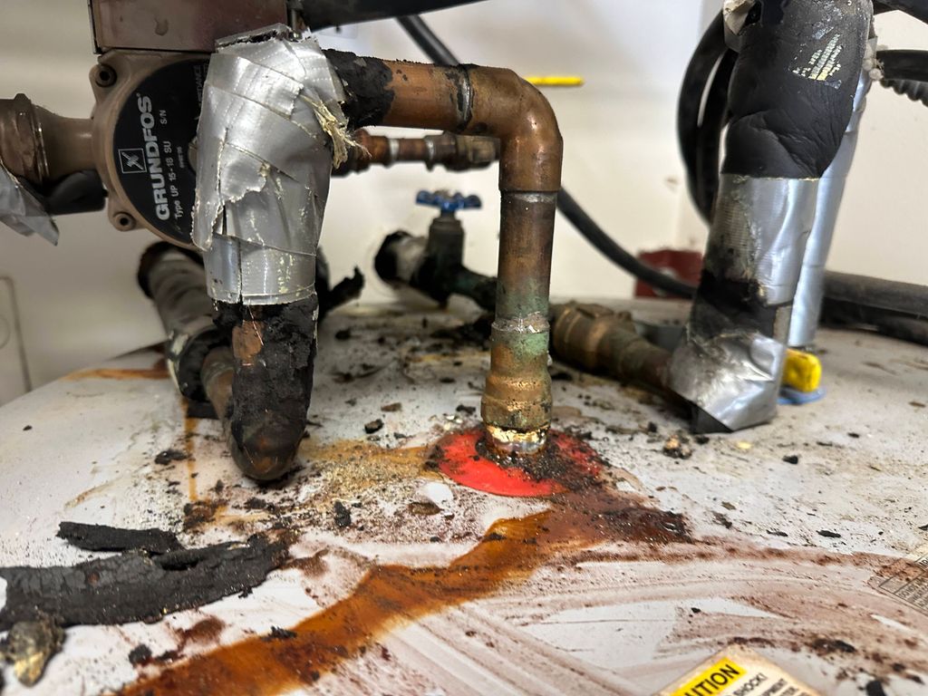 water heater and piping replacement before 