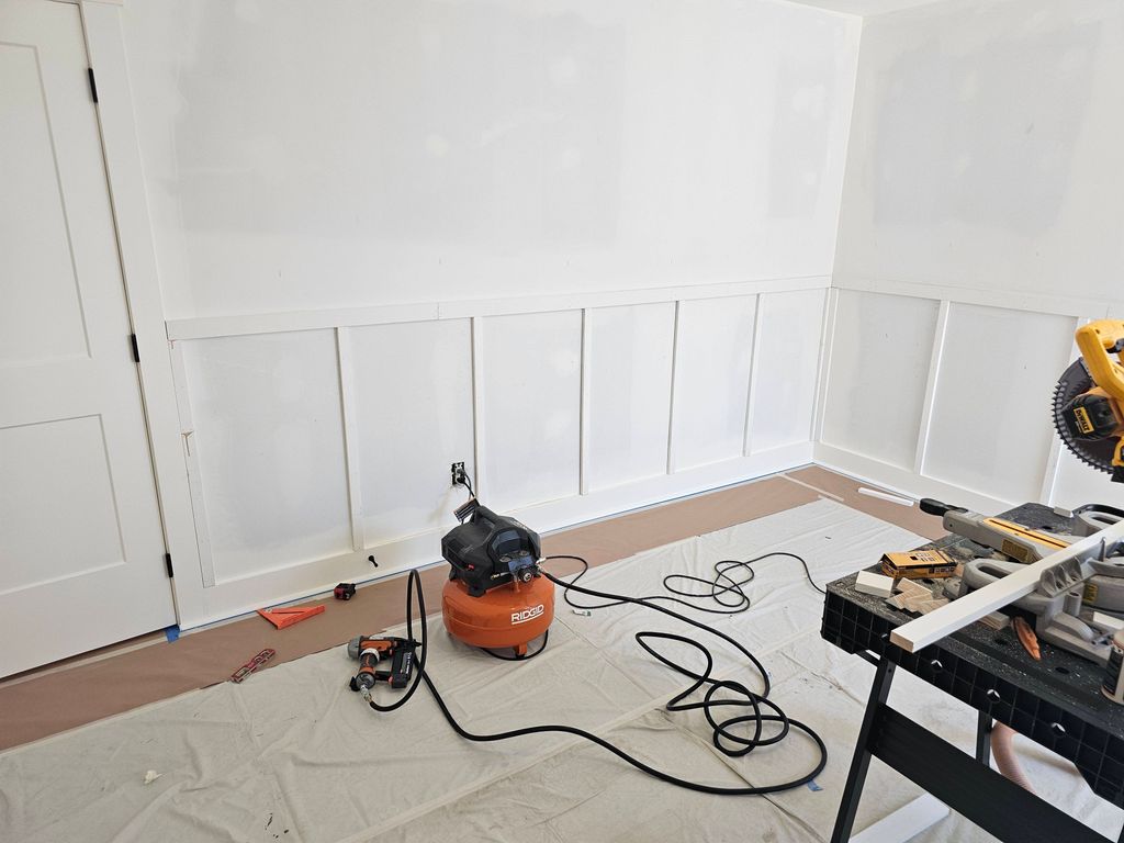Installation of mouldings. 