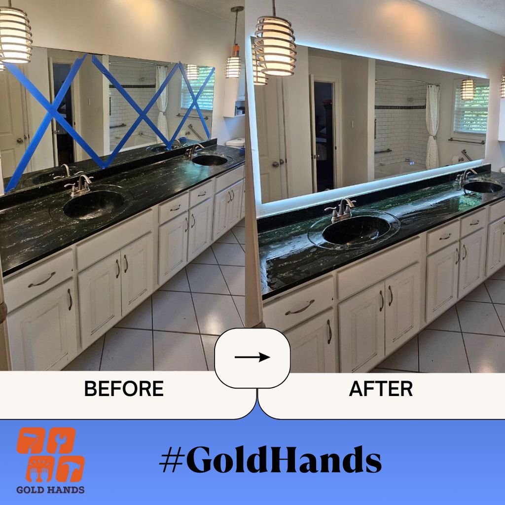 LED Mirror Installation 
