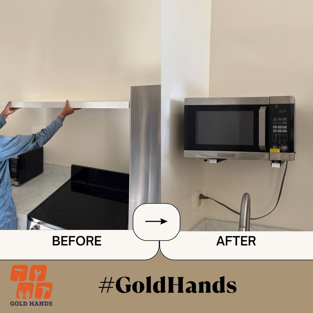 Shelves & Microwave Installation 