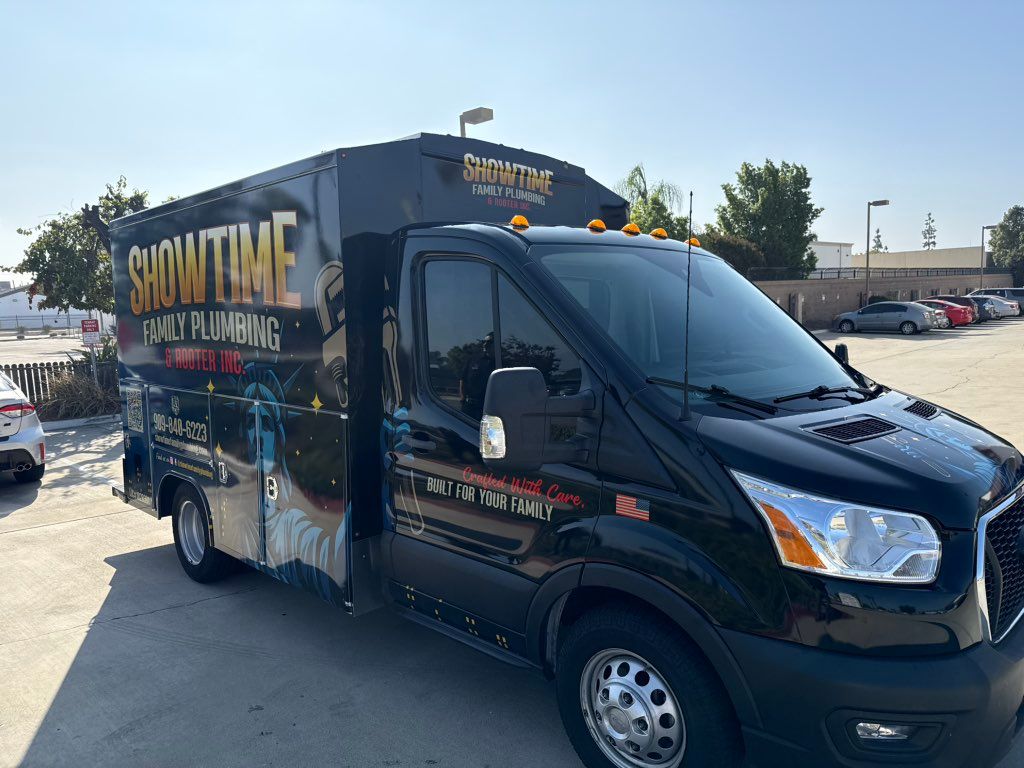 Our fully stocked plumbing vans ready to serve our