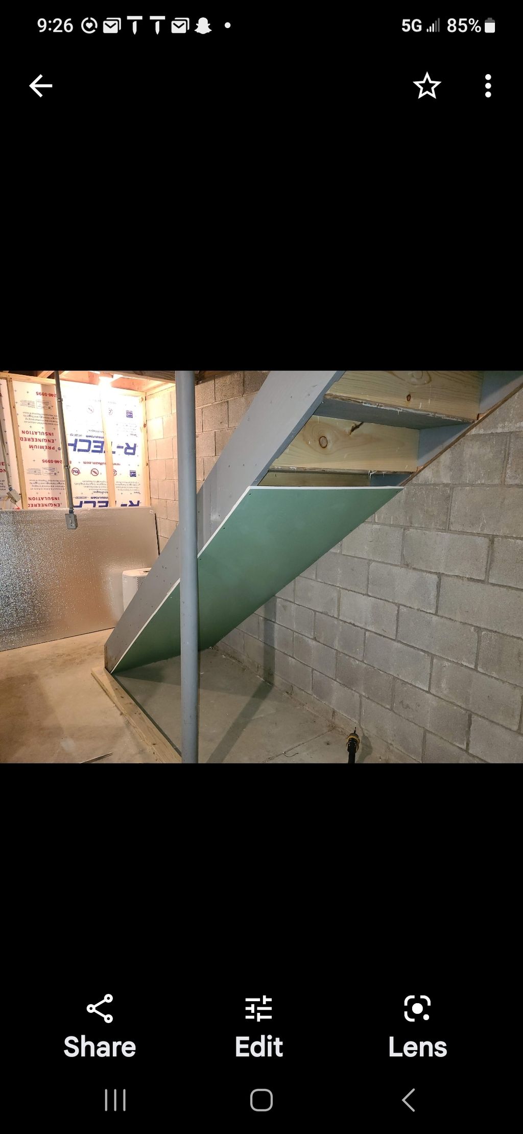 finishing under the stairs 