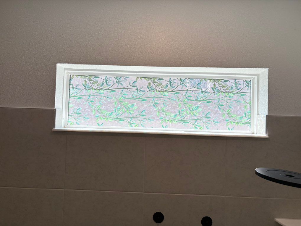 Master bed shower privacy film after 