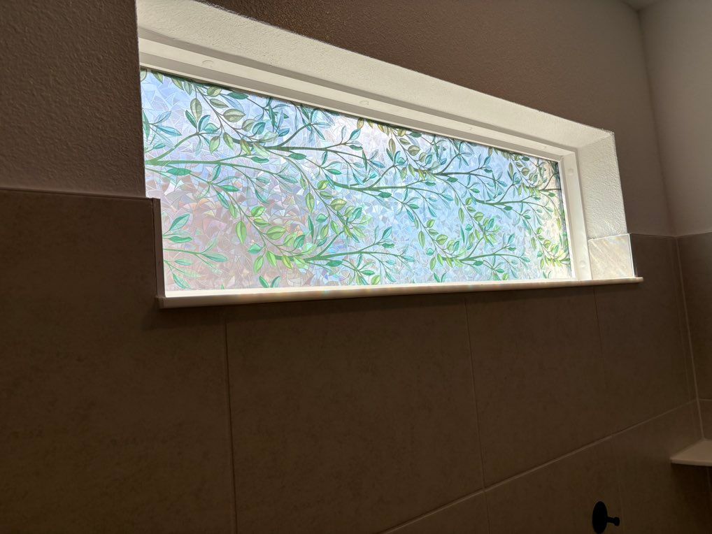 Privacy film for master bed shower