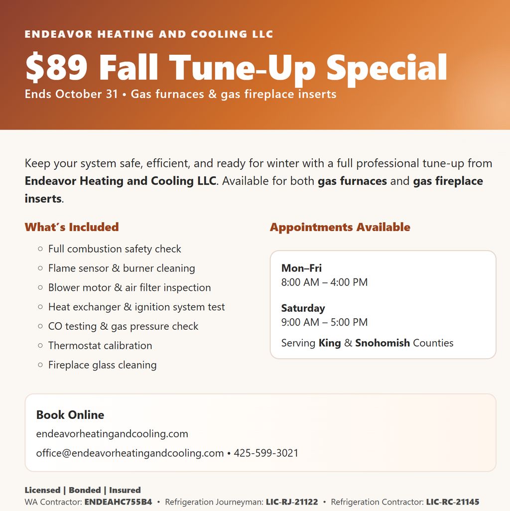 $89 Fall Tune-up Special!