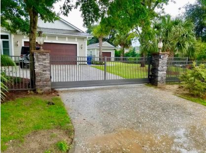 Metal and Stone Gate