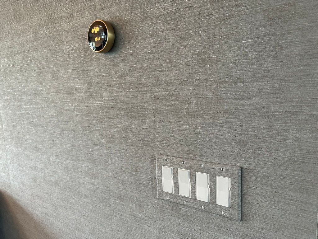 Smooth cuts around switches and fixtures.
