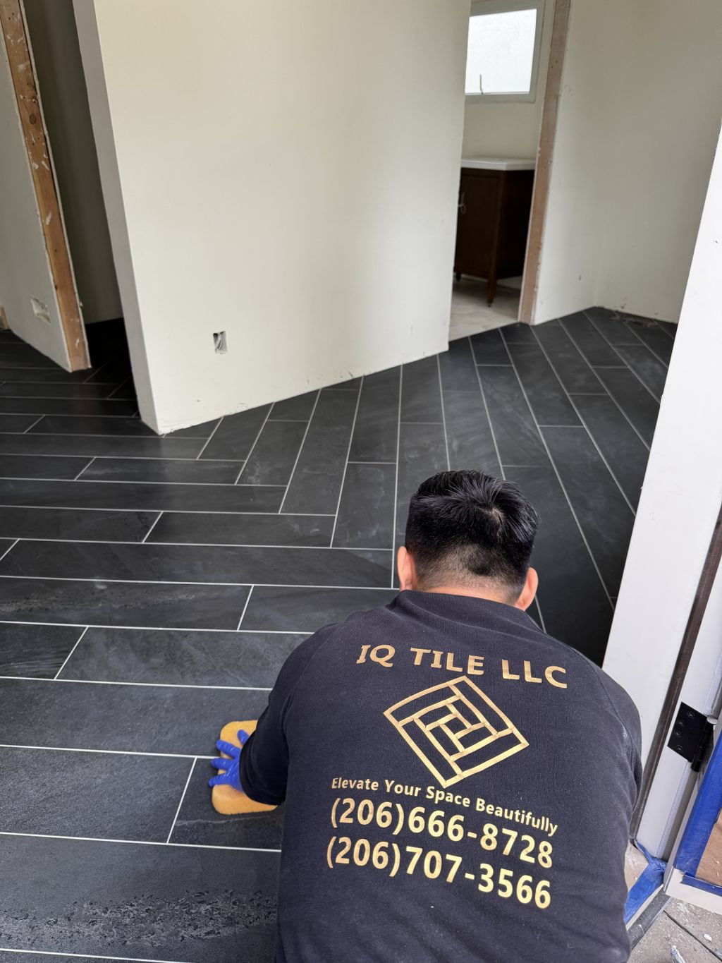 Tile floor custom overlap