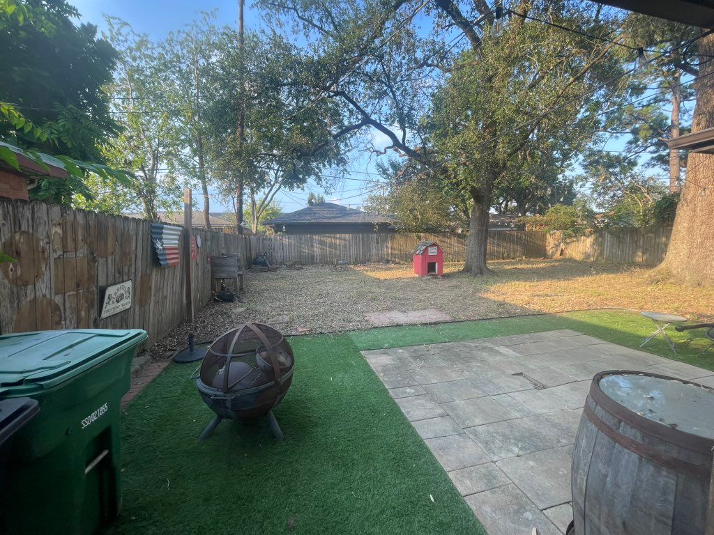 Before and after of over grown weeds 