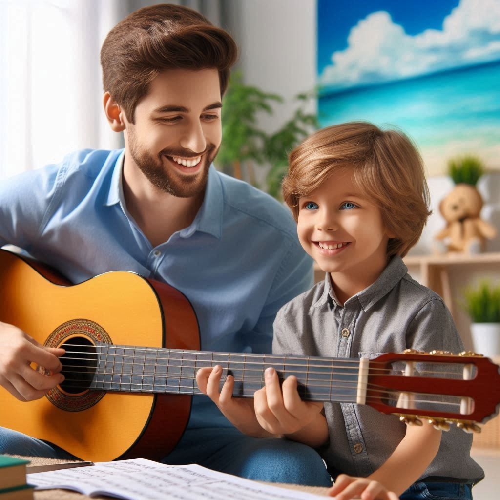 Play guitar with your child
