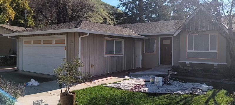  Before exterior paint