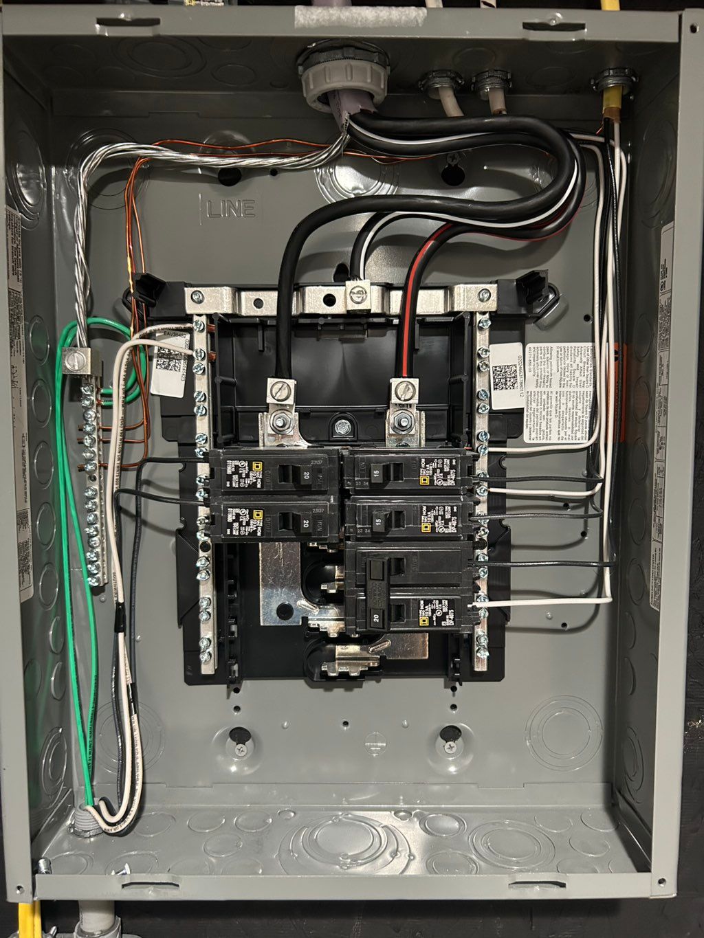 Wiring of basement sub-panel