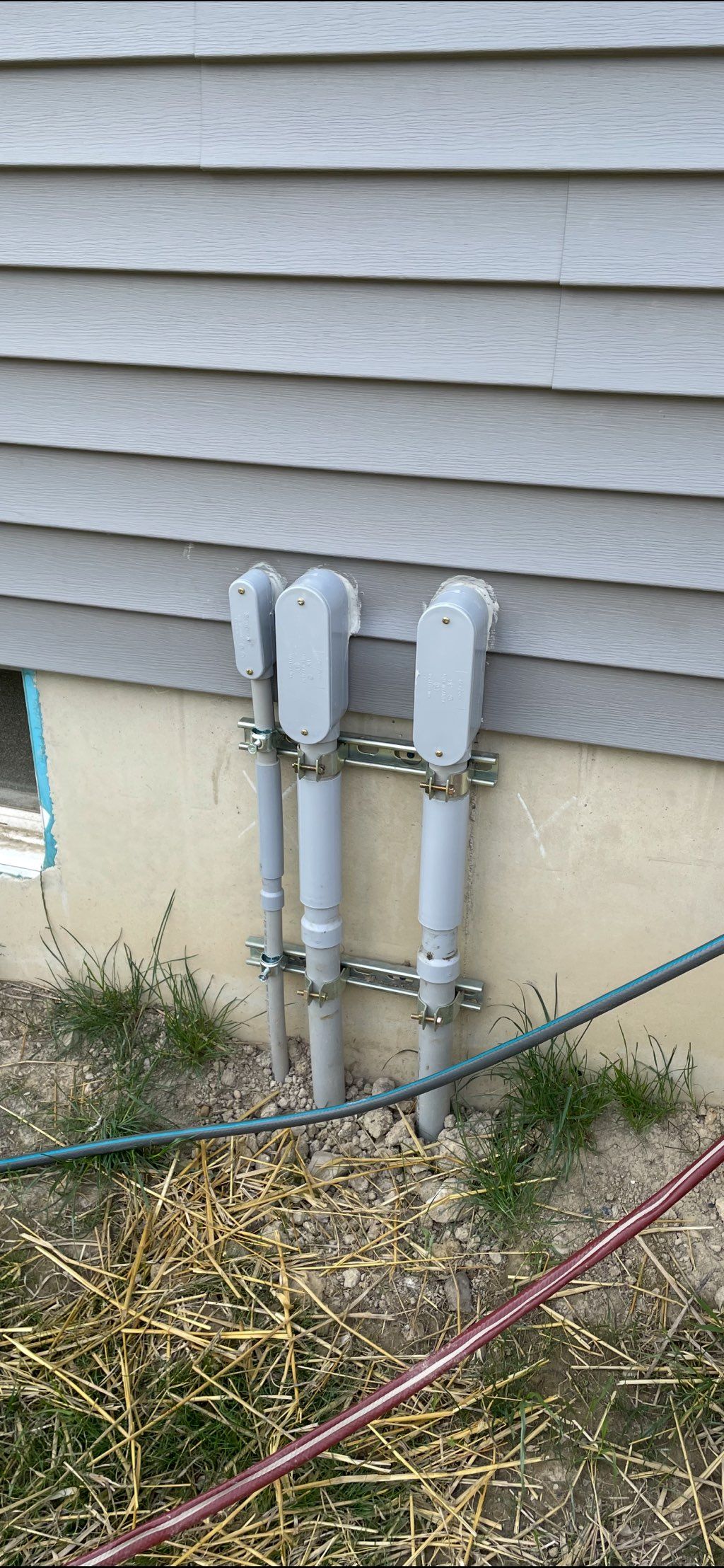 Conduits ran from main house to detached garage an