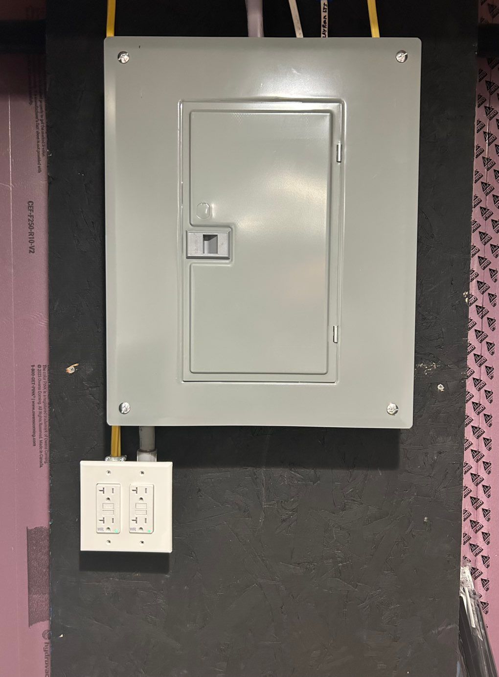 Sub-panel installed for a basement renovation
