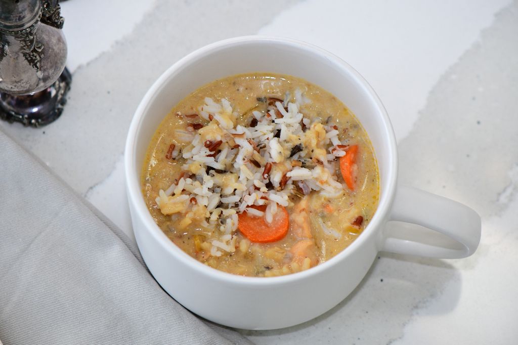 Wild rice chicken soup