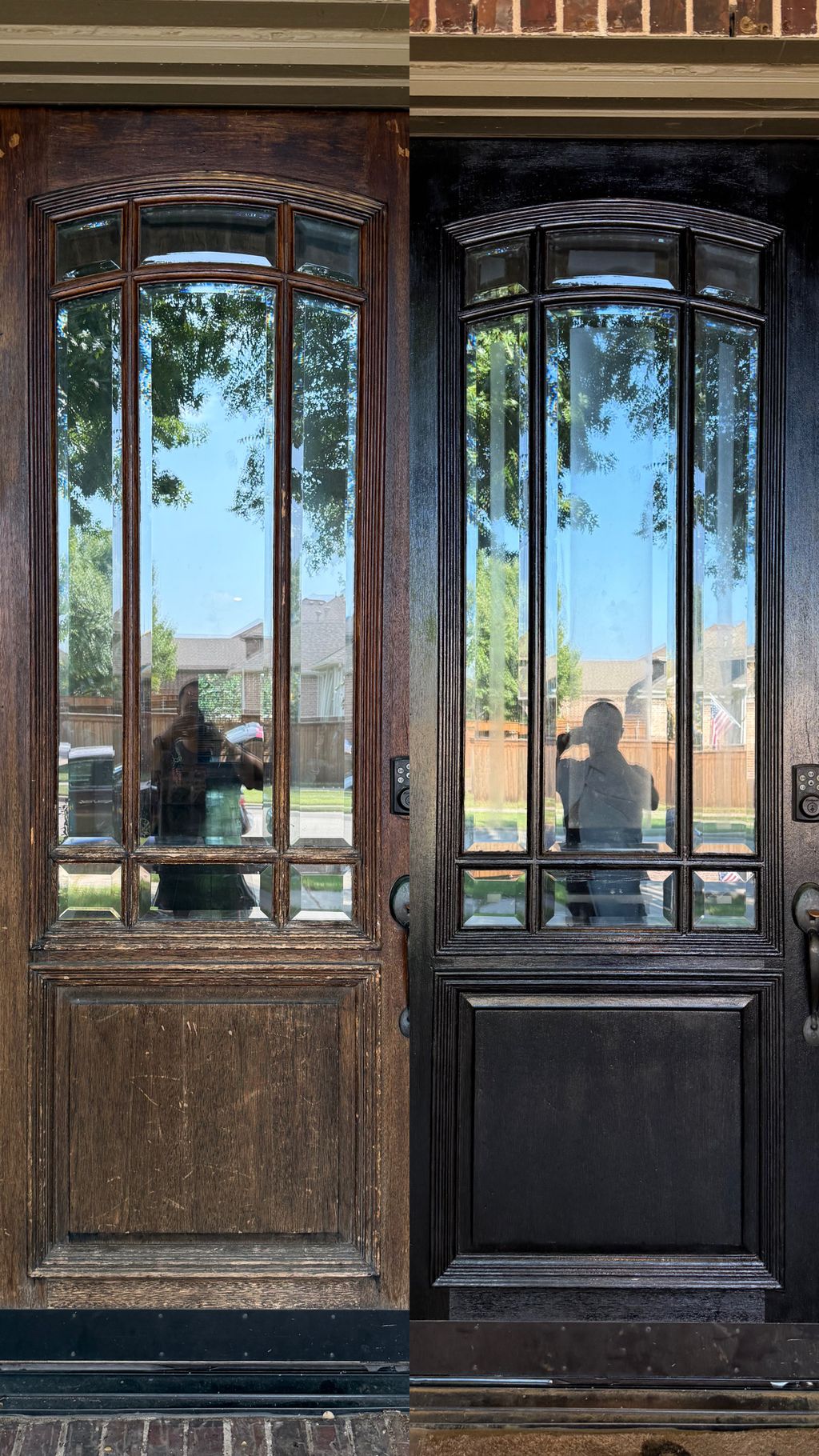 front door re-staining 