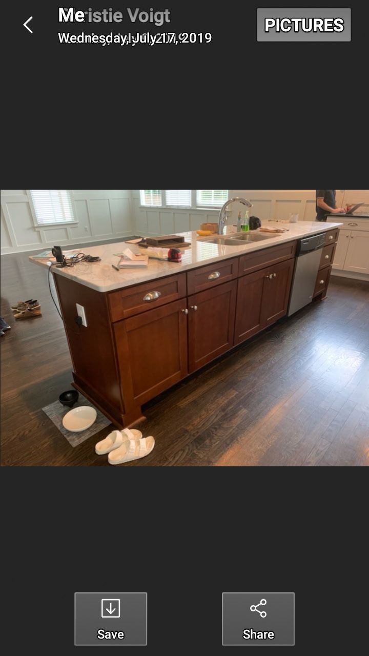 Kitchen Island Before