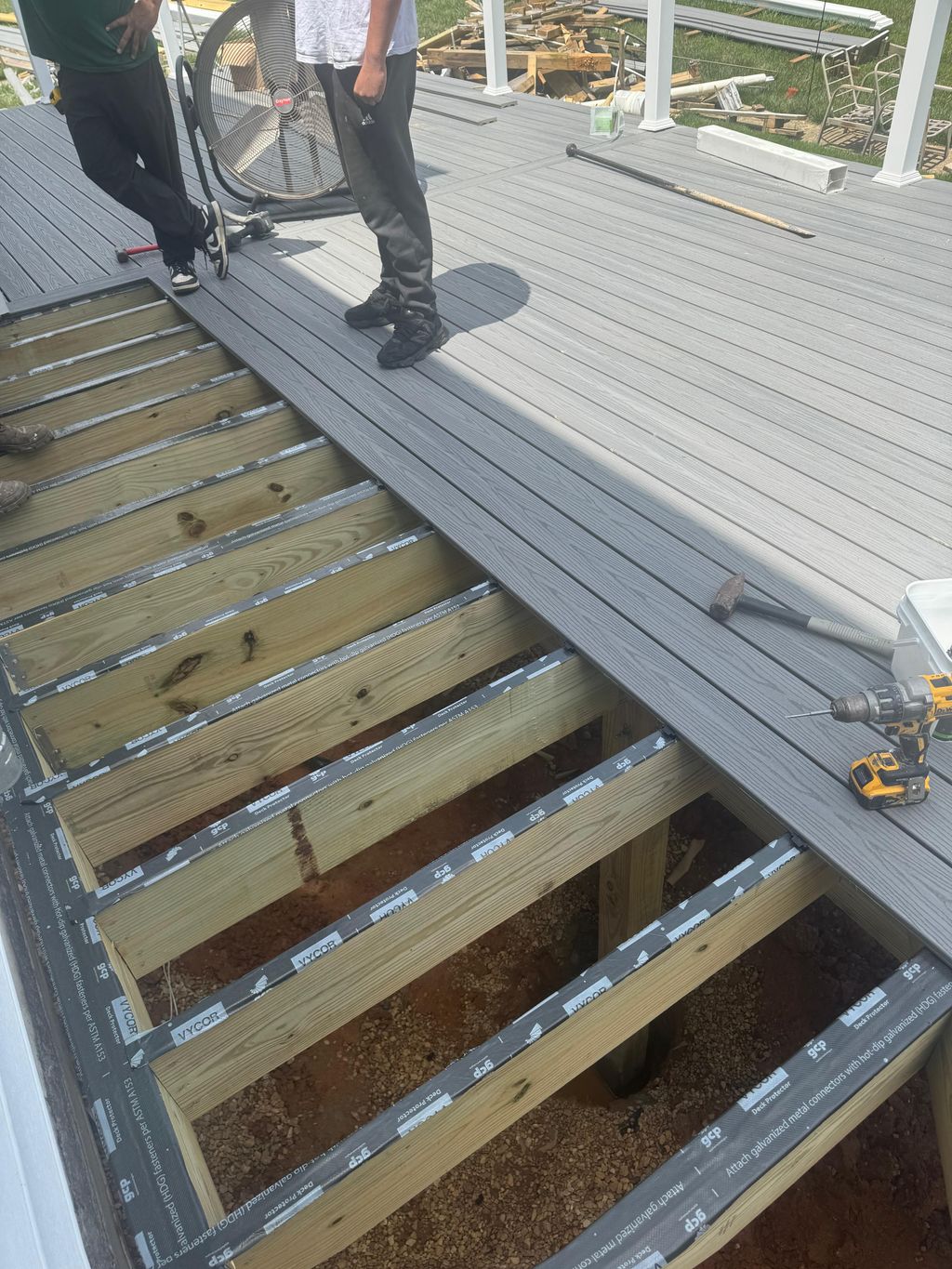 Deck joist weatherproofing