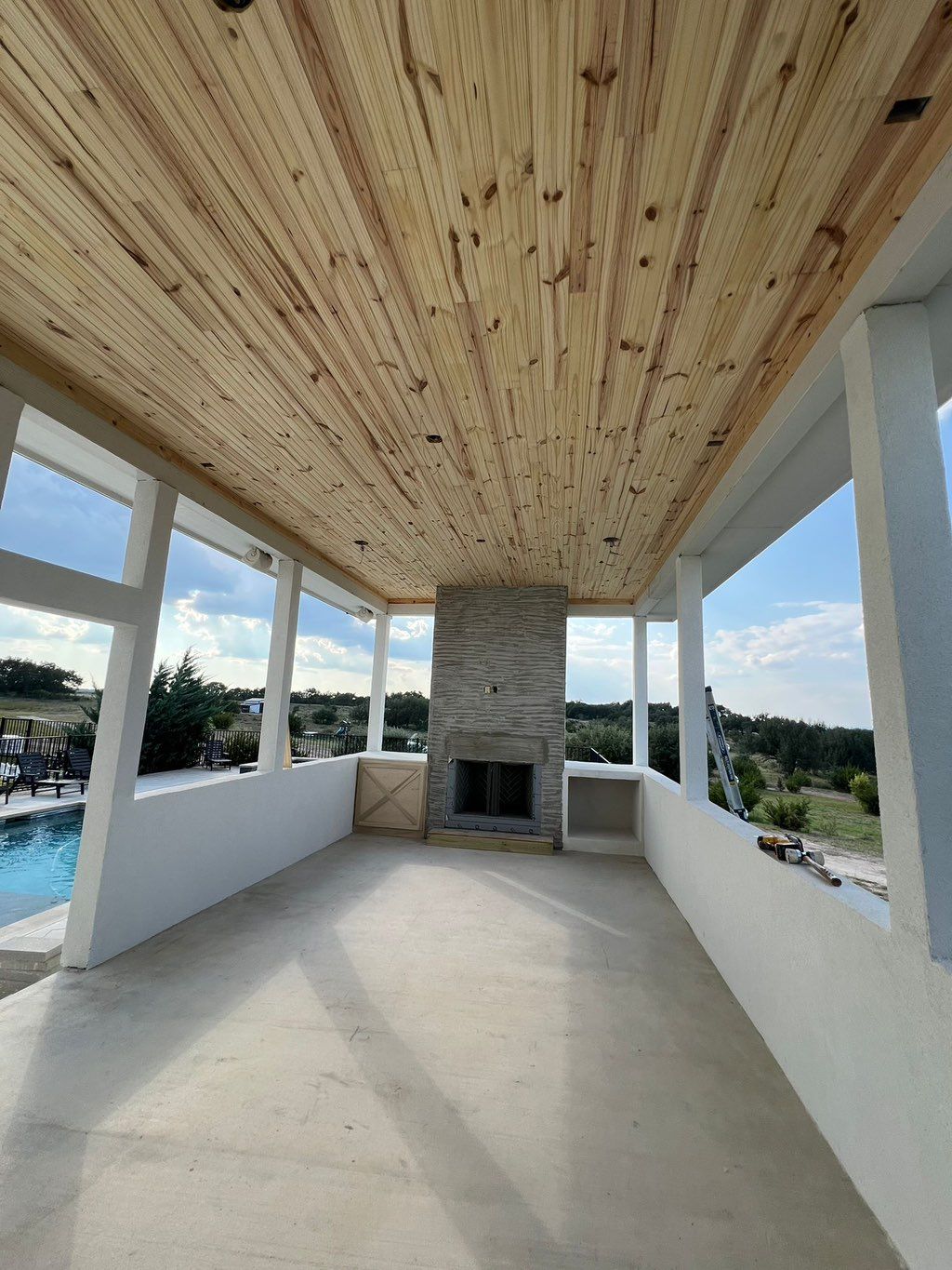 Ceiling tongue and groove installed 