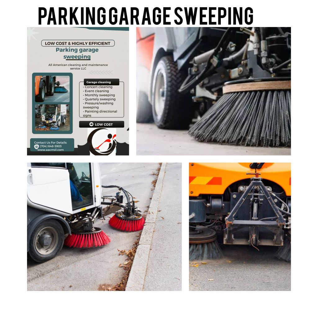 Parking garage sweeping