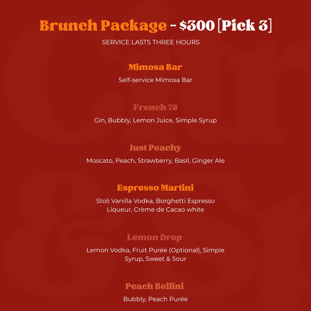 Brunch Package - Pick 3