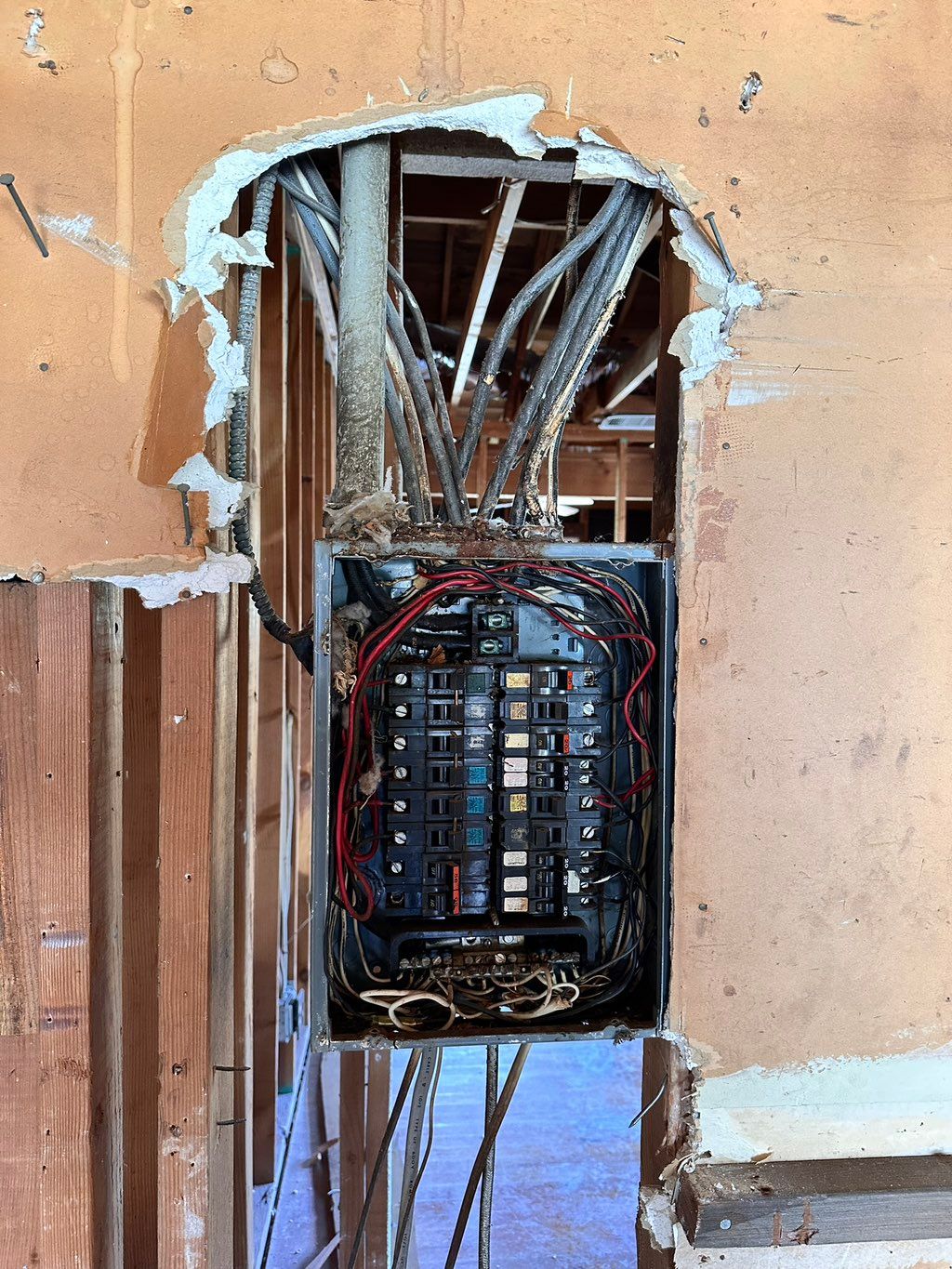 This is the old panel before I removed it