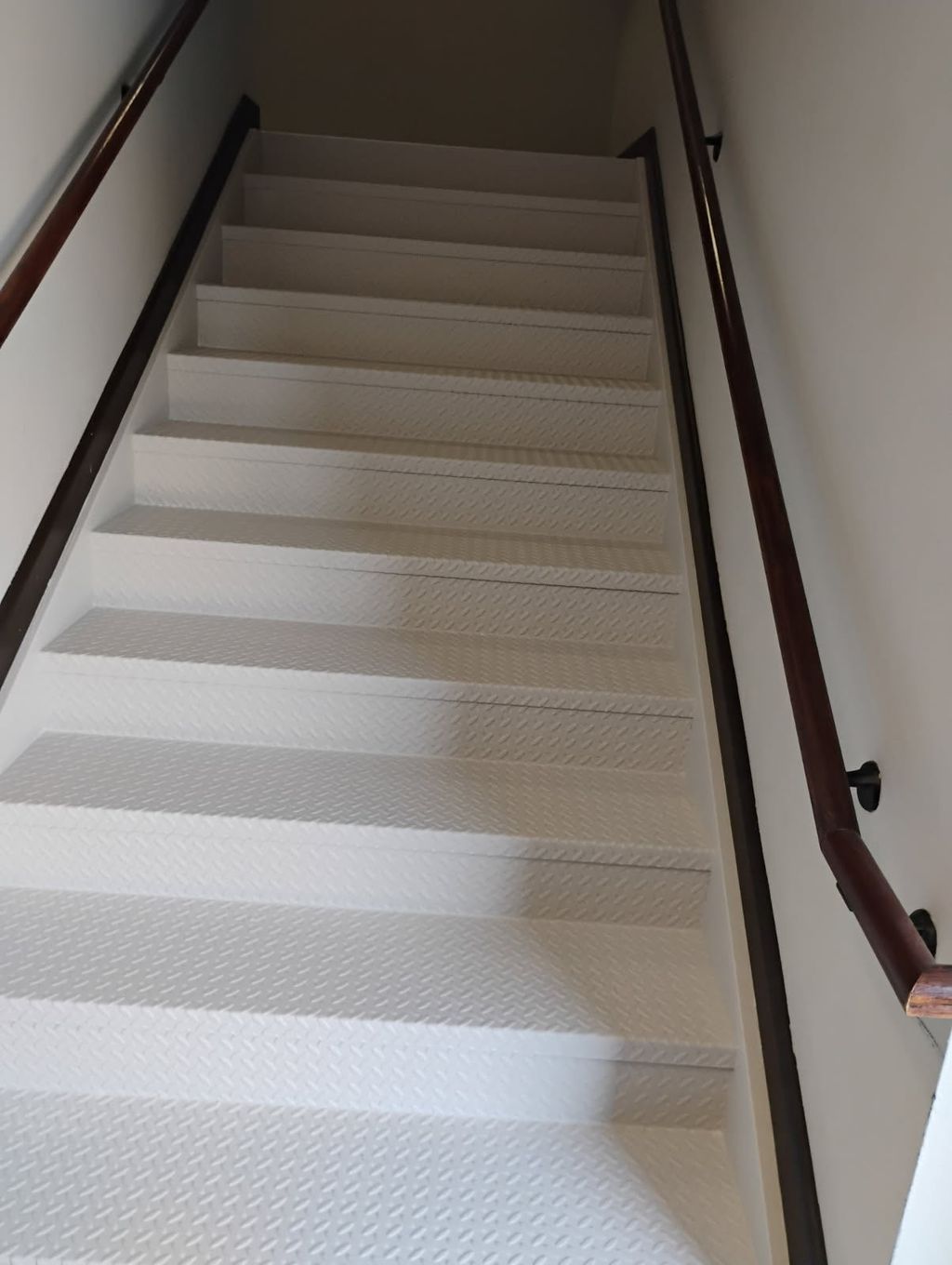 metal steps after painting