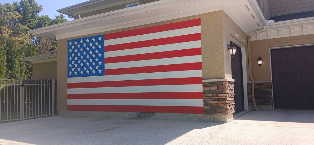 American flag mural 