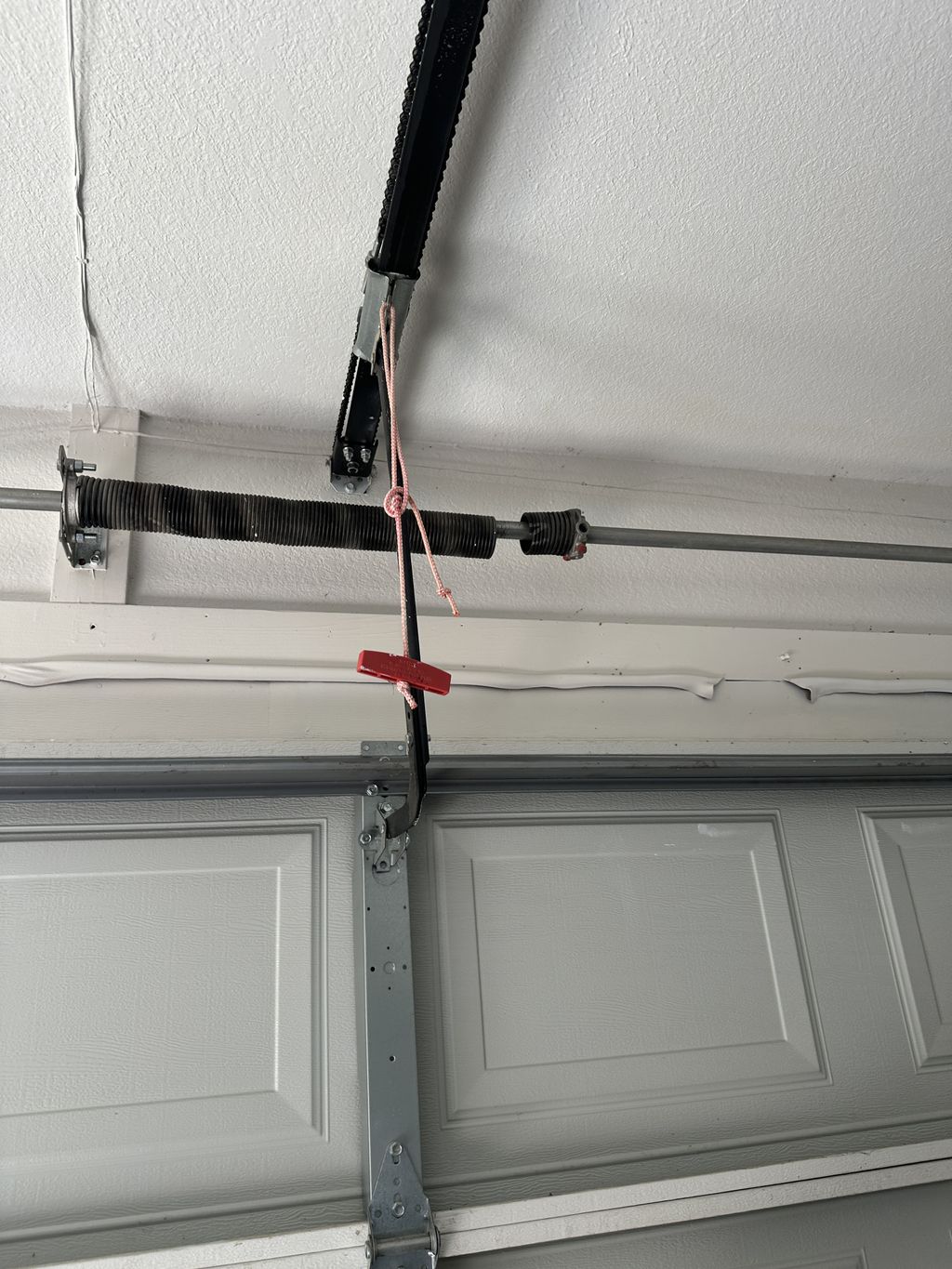 Replaced garage door spring