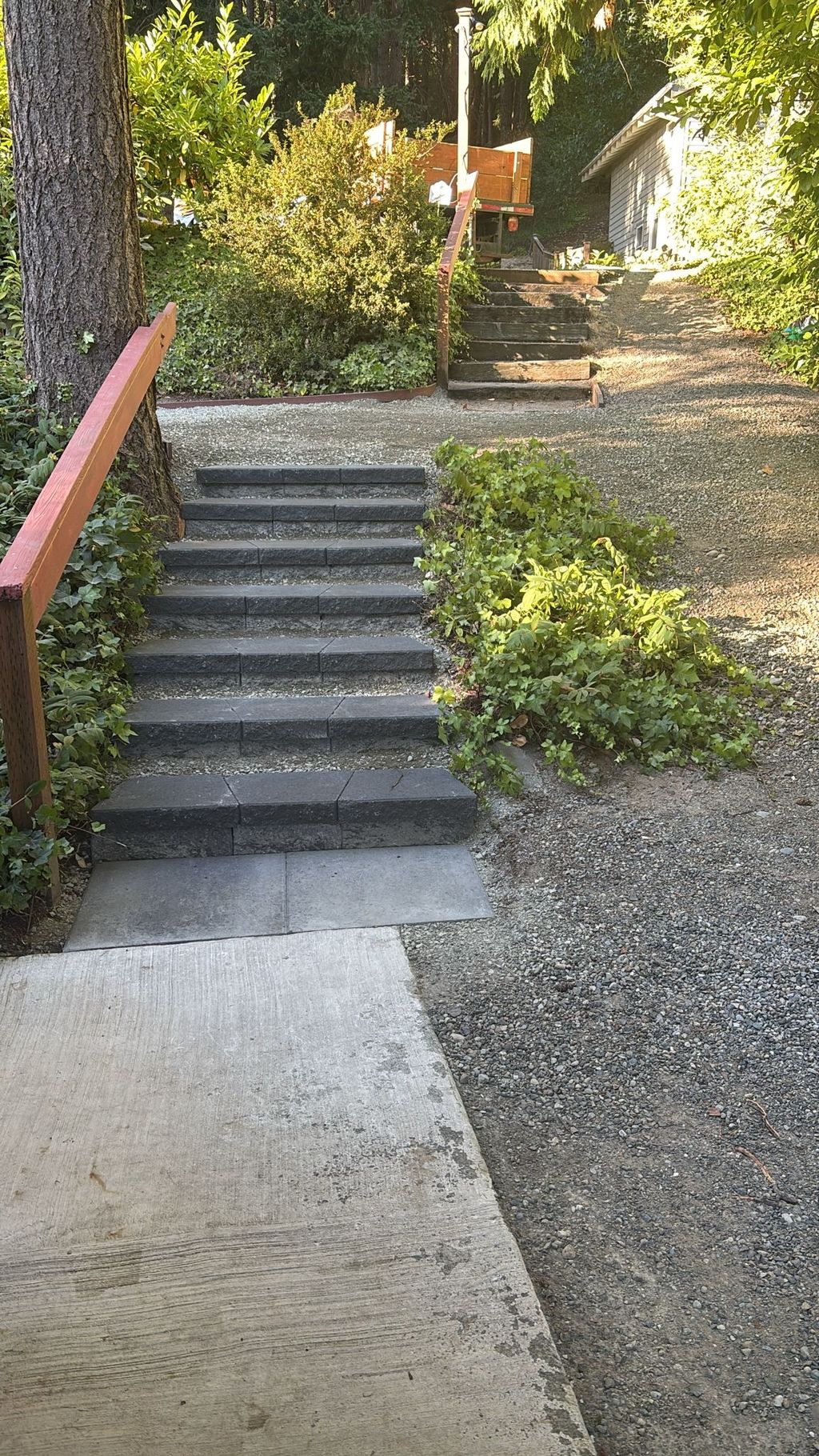 Removing old wooden steps and Replacing for Block 