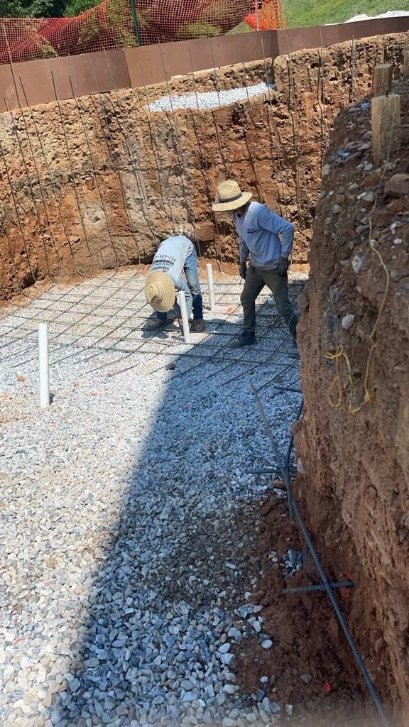 Inground Pool During The Process