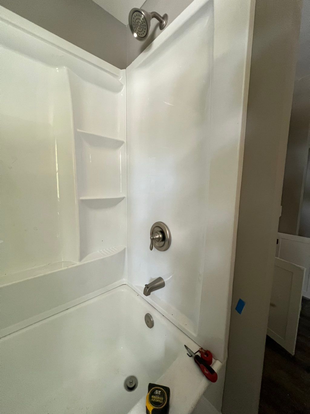 4 piece renovation tub shower installed 