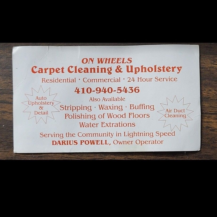 On'Wheels Carpet & Upholstery Cleaning LLC