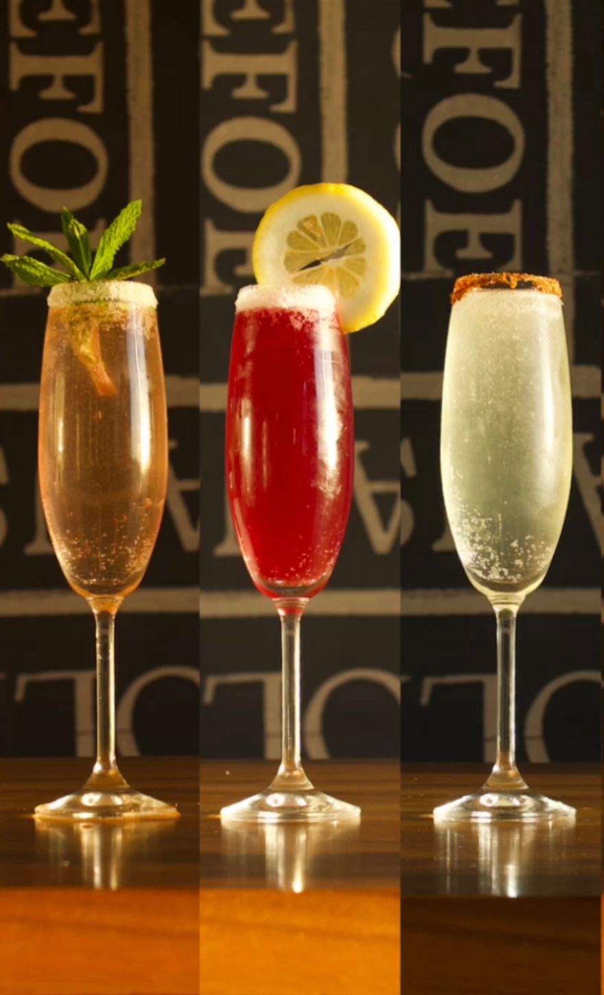 Mimosa Signature Flight: Watermelon mint, Pomegran
