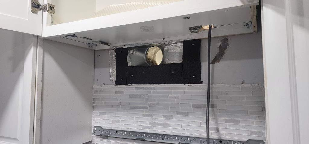 Preparing for Microwave/hood installation