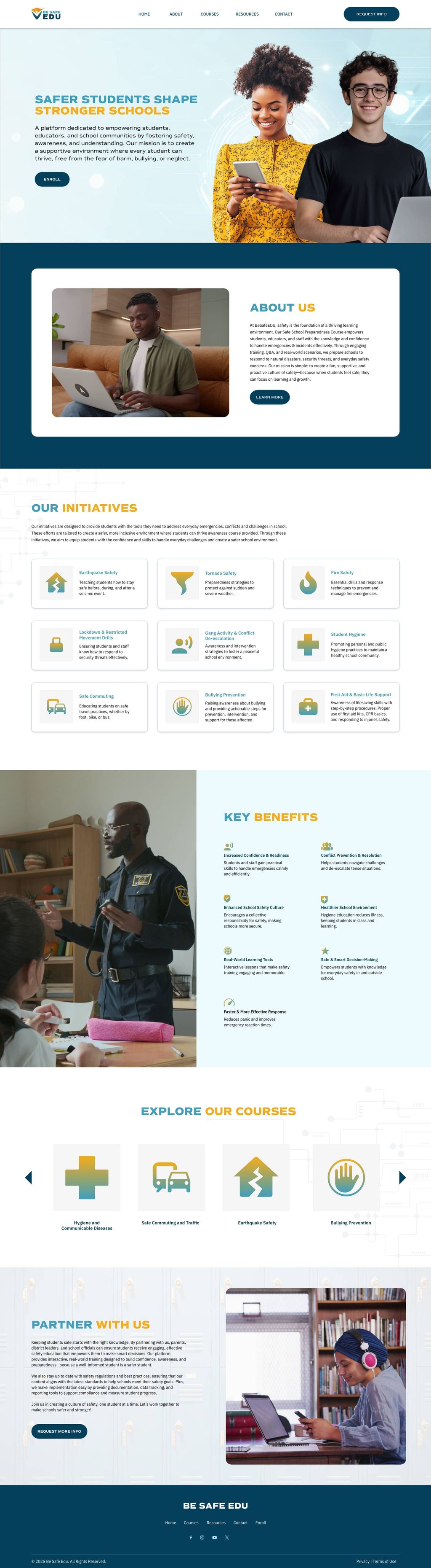 Be Safe EDU - Educational Platform Website