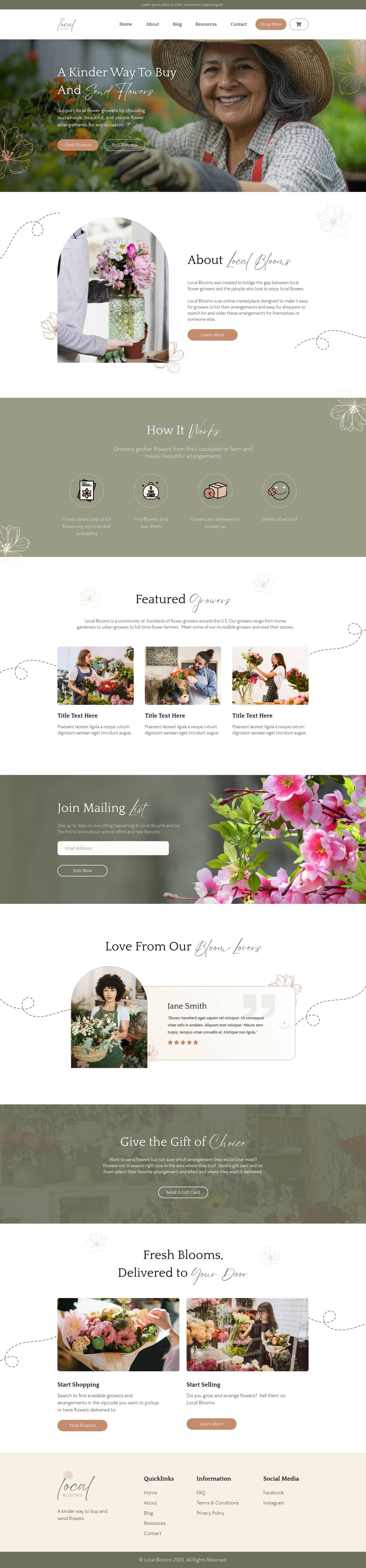 Local Blooms - Ecommerce Marketplace Site