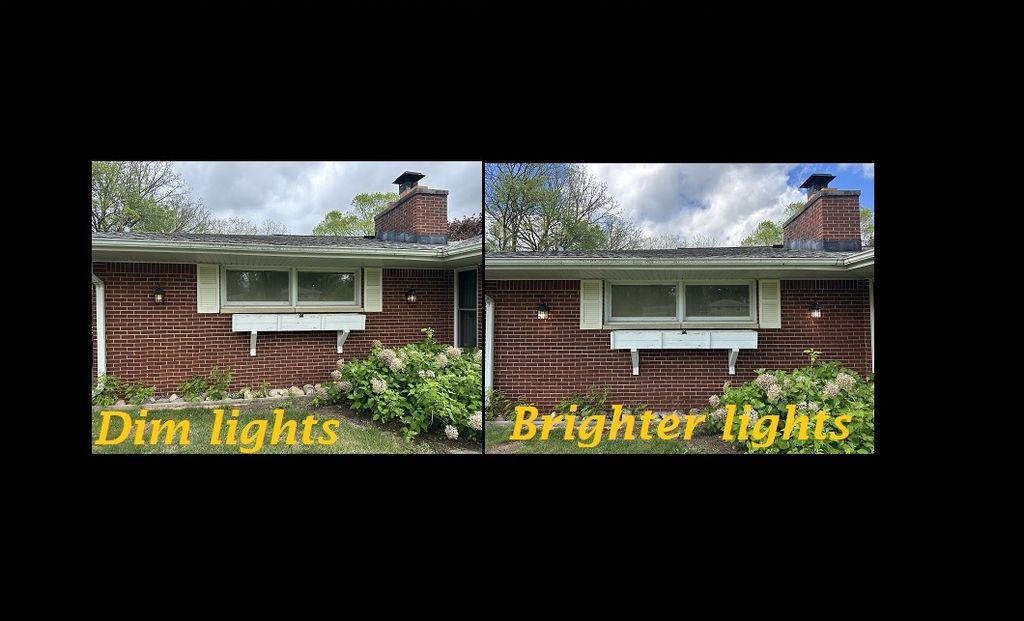 Installed brighter bulbs