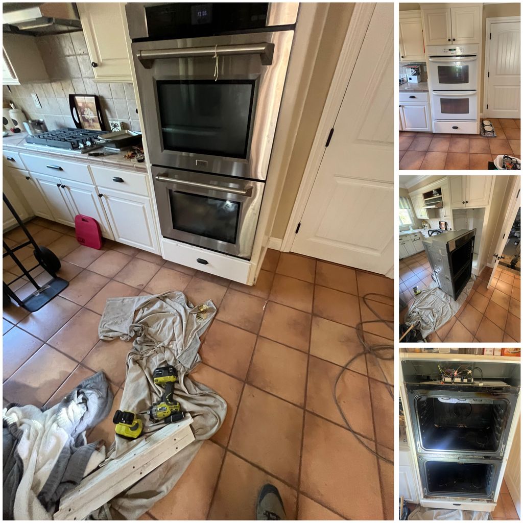 Replaced an old double oven with a new one. During