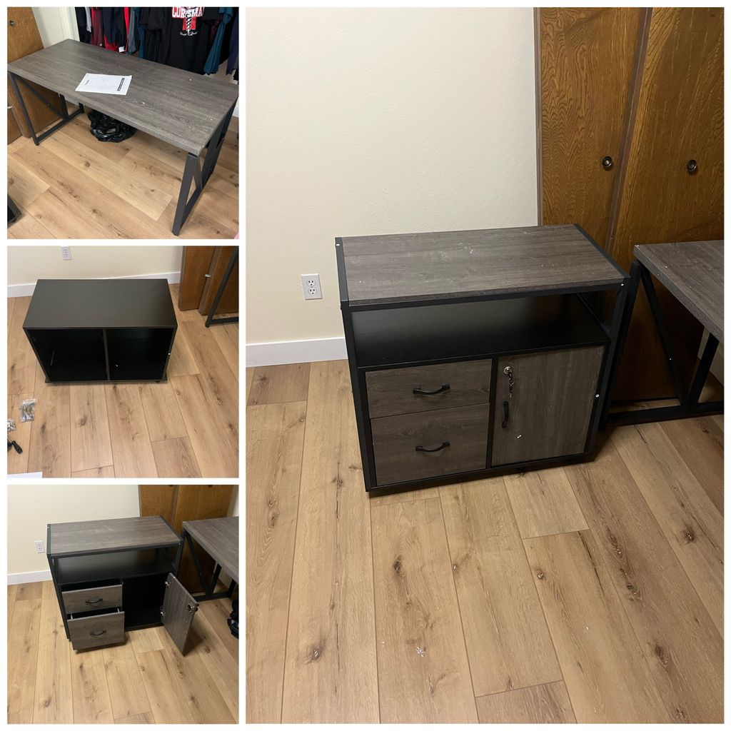 Assembled a set of hardware: desk and nightstand a